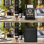 Dust Cover for Plus Espresso Machine BES500BSS Stainless Steel Dust Covers for De'Longhi Stilosa Manual Espresso Machine EC260BK Heavy Duty Waterproof Protective Cover Case (Black)