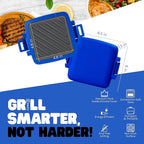 Classic™ Microwave Sandwich Maker, Microwave Grill, Toaster, 3 Minute Grilled Cheese Sandwich Maker, Thick Silicone Cover, Safe Food Grade, Panini Press, Dishwasher Safe (Blue, Regular)