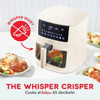 Dash Clear View Digital Air Fryer - Has AirCrisp® Technology - For Family-Sized Meals - Digital Touchscreen & Extra-Large Crisper Drawer - 7 Quarts - Cream