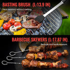 BBQ Accessories Grill Tools Set,Stainless Steel Barbecue Grill Accessories for Outdoor Grill,Professional Barbecue Utensils Grilling Accessories for Camping/Backyard,Grilling Gifts for Men/Women