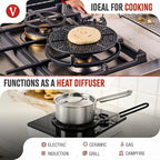 Victoria Cast Iron Arepa Grill, Enameled Parilla for Tortillas and Flatbreads, Heat Diffuser, Parrilla Asadora para Arepas, 8 Inches, Made in Colombia