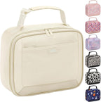 Lunch Box Kids Insulated Lunch Bag for Boys Girls Cute Reusable Lunch Tote Bag Waterproof Portable Thermal Lunch Box Kids for School Picnic Travel Beige
