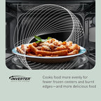 Panasonic HomeChef Connect Microwave Oven, Smart Multi Oven, Connected App for Automated Meal Prep, 4 Cooking Modes, Air Fryer, Convection Bake, FlashXpress Broiler, 1000W, 1.2 cu. Ft. - NN-CV87QS