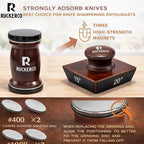 The Original Patented Knife Sharpener Kit, 4 Replaceable Ceramic Grinding Discs,Rolling Knife Sharpener 15& 20& 12& 25 Inclination Angles, Mother's Day, Father's Day,Birthday Give to You Love Most
