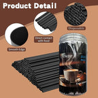 500 Pcs Coffee Stirrer and Holder Set Coffee Stir Sticks Coffee Stirrers 5” Plastic Cocktail Stirrers For Drinks for Mixing Coffee Milk Cocktail Drinks Coffee Home Kitchen Party Supplies (black)
