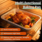 9x13 Inch Aluminum Pans (40 Pack) – Disposable Half-Size Foil Pans, Deep Tin Foil Pan, Disposable Baking Pans for Cooking, Heating, Storing & Prepping Food, Steam Table Deep Trays, Oven-Safe