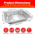 9x13 Aluminum Foil Pans with Lid, 10 Pack Disposable Trays Half Size Heavy Duty Tin Pans Deep Food Containers For Cooking, Meal Prep, Baking, Roasting, Chafing, Heating or Steam Table