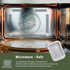 6" x 4" Shallow Heavy-Duty Aluminum Foil Pans with Snap-On Lids, 20oz, 5 Pack – Extra-Thick Disposable Foil Containers for Oven, Baking, Freezer & Food Storage