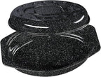Granite Ware 13-inch oval roaster with Lid. Enameled steel design to accommodate up to 7 lb poultry/roast. Resists up to 932°F. Ideal for preparing meals for two!