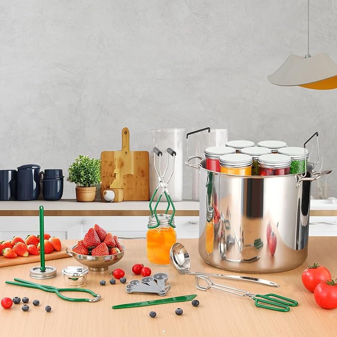 Gemfino Canning Supplies Starter Kit with Canning Rack,Canning Kit for Beginners