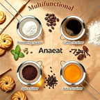 Anaeat Fine Mesh Strainers - Premium Stainless Steel Colander Sieve Sifters, with Durable Mesh and Sturdy Handle, Excellent for Sifting Dry ingredients, Flour, Pastas, Rice, Tea (9.45"）