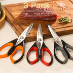 Astercook Kitchen Scissors All Purpose Heavy Duty,3 Pack Kitchen Shears Set,Stainless Steel Kitchen Gadgets for Cutting Food,Poultry,Meat,Vegetable,Herb Dishwasher Safe Utility Tools Home Gift