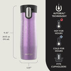 Contigo AUTOSEAL West Loop Vacuum-Insulated Stainless Steel Travel Mug with Easy-Clean Lid, 20 oz, 2-Pack
