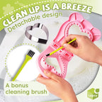 LEPCY Uncrustables Sandwich Maker Sealer Cutter, Crustless Sandwich Cutter, PB&J Uncrustable Maker - Color Pink, Heart Shape