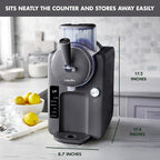 GreenPan Frost Ice Cream Maker & Slushie Machine, Soft Serve, Sorbet, Margaritas, Milkshakes, Frozen Yogurt, No Pre-Freezing, Ready in 15 Mins, 6 Modes, 7 Textures, Self-Cleaning, Family Size, Gray