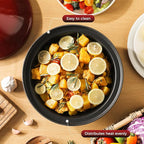 Moroccan Tagine for Cooking: Enameled Cast Iron Cooking Pot, Slow Cooker, Classic Kitchen Cookware, Tajine with Ceramic Cone-Shaped Closed Lid, 3.3 QT, Red