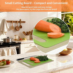 Luckyiren Cutting Board Set of 4, 11.4" x 7.5" x 0.1", Red Green Yellow White, Plastic Kitchen Cutting Boards with Juice Groove & Handle Hole, Lightweight & Dishwasher Safe