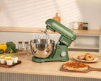 Kitchen in the box Stand Mixer - 8.5 Quart Mixing Bowl with Handle, 900 Watt Heavy Bread Dough Standing Mixers Tilt-head with Dough Hook, Whisk, Flat Beater and Splash Guard (Green)