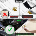 Silicone Stove Counter Gap Cover Kitchen Counter Gap Filler by Kindga 25" Long Gap Filler Sealing Spills Between Kitchen Appliances Washing Machine and Stovetop, Set of 2 (White)