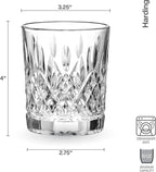 Mikasa Harding Double Old Fashioned Rocks Whiskey, Set of 4
