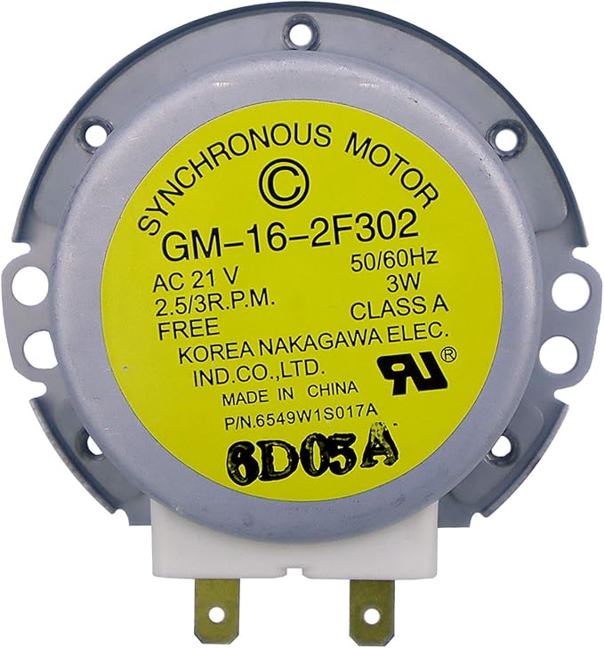 [ What'sUp ] 6549W1S017A Motor New OEM Produced for LG Microwave Turntable Motor Replacement Part, AC21V 50/60Hz 3.0W 2.5/3 RPM