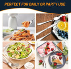 NICE KITCHEN 60 Piece Silverware Set for 12, Premium Stainless Steel Flatware Set, Eating Utensil Sets with Steak knives, Cutlery Tableware Service Include Fork Knife Spoon Set, Mirror Polished
