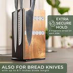 WALDWERK Magnetic Knife Holder Made of Acacia Wood - 360 degree rotatable Knife Block Without Knives - Knife Block - Knife Holder