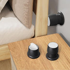 Microwave Risers - Adjustable Height (1.6in-2.6in) Microwave Oven Feet, 4-Pack Non-Slip Microwave Cooling Stand for Small Appliances (Microwave, Air Fryer) & Furniture (Sofa, Table) Black