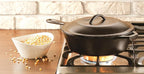 Lodge Pre-Seasoned Cast Iron Lid - Cast Iron Lid for Skillet, Grill Pan, Griddle, and Dutch Oven - 8 Inch