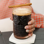 Hobnail Beaded Floral Rose Gold Drinking Glasses Set of 6, (13 oz) Vintage Glassware Set by Kate Aspen| Cocktail Glass Set, Juice Glass, Water Cups | Great Hostess Gift & Gift for New Home Owners