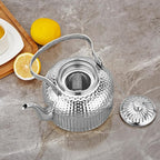 SANQIAHOME Antique 1.8L (60 Oz) Stainless Steel Teapot with Infuser Silver
