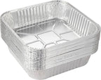 Waytiffer 25pack- 8 x 8 Aluminum foil Pans Disposable Heavy Duty Square baking Cake Pan, Cooking Tins Homemade Breads Oven Pans,Foil Pan, Baking pan Roasting