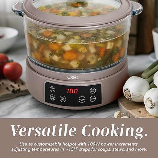 COOK WITH COLOR 3L Glass Mini Low Carb Rice Cooker – Holds 2 Cups Raw/Makes 6 Cups Cooked with Auto Lift Filter Basket, Hotpot & Steamer for Rice, Grains, Digital Panel with Keep Warm, Goat/Mink