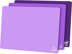 ZVP Flexible Plastic Cutting Board Set of 3 Gradient Color, Colorful Chopping Boards, BPA Free Mats, Non Slip, Dishwasher Safe, 15x12 Inch, Purple Multi-Color