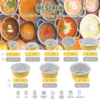 10" Deep Round Aluminum Foil Pans with Lids (5 Pack), Heavy Duty Grease-Resistant Foil Containers for Baking, Heating, Meal Prep & Food Storage, 3" Depth, 101oz