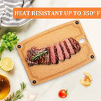 Cutting Boards for Kitchen Dishwasher - 2PC Cutting Board Set Double-Sided with Non-Slip Feet and Juice Groove Composite Chopping Board for Kitchen Knife Friendly Cut Meat, Fruit,Vegetable