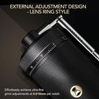 Timemore S3 Manual Coffee Grinder - External Adjustment with Stainless Steel Patented Burr | Hand Coffee Grinder Hign Presicion | Premium Timemore Grinder Chestnut S3, Black