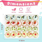 Gencywe (24 Pack x 10 Sets) Stackable Cupcake Carrier Holders with 240 Pack Cupcake Liners, Plastic Cupcake Boxes Holders for 24 Cupcakes, High Tall Dome Lid Cupcake Containers, Clear Cupcake Trays