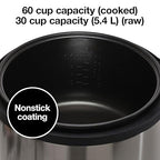 Proctor Silex Commercial 37560R Rice Cooker/Warmer, 60 Cups Cooked Rice Capacity, Nonstick Inner Pot, Hinged Lid, Stainless Steel Housing, Conforms to NSF