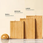 SMIRLY Wooden Cutting Boards For Kitchen Meal Prep & Serving - Bamboo Cutting Board Set with Holder, Charcuterie & Chopping Board, Wood Cutting Board Set, Kitchen Gadgets