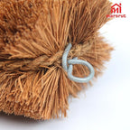 3pcs Tawashi Vegetable Scrub Brush, Coir Vegetable Brush, 100% Natural Coconut Scrubber, Japanese Fiber Clean Brush for Kitchen Cleaning Fruit Vegetable Needs, Dark Brown