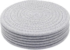 8 Inch Trivets for Hot Dishes, Hot Pots and Pans, Thick Heat Resistant Large Coaster for Kitchen, Hot Pads, Kitchen Essentials, Kitchen Decor for Table & Countertop, 6 Pcs