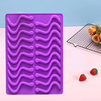 Gummy Candy Molds - 4Pcs Silicone Gummy Worm Molds with 2pcs Dropper,Non-stick and Bpa Free for Mini Candy Chocolate Gummies Baking