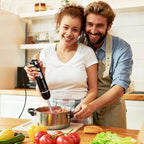 Upgraded 1100W 5-in-1 Immersion Hand Blender – 20 Variable Speeds, Up to 15,500 RPM, Handheld with Milk Frother & Food Processor, Black