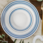 Corelle Vitrelle 18 Piece Glass Dinnerware Sets Service for 6, Triple Layer Chip & Crack Resistant Glass Plate and Bowl Sets, Laila