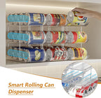 LXLXXL Can Organizer For Pantry 6 Tier*3 Canned Food Goods Organizer For Cabinet Clear Automatic Rolling Can Storage Organizer Pantry Holders Rack