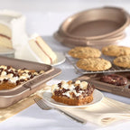 Anolon Advanced Nonstick Bakeware Set / Baking Pans with Grips - 5 Piece, Brown