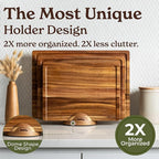 SMIRLY Wood Cutting Boards For Kitchen Meal Prep & Serving, Bamboo Cutting Board Set, Charcuterie Chopping Boards and Wooden Cutting Boards for Kitchen