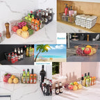 Wire Kitchen Storage Basket 5 Packs,Perfect Pantry Organization Accessories Baskets,Laundry Basket,Countertop Organization,Suitable for Kitchen,Bathroom,Bedroom,Tabletop,Rose gold