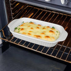Small Au Gratin Baking Dish with Handles 7 x 4, Set of 4, 8.5 Oz Ceramic Casserole Dishes, for Oven Roasting, Au Gratin Pans Set for Individual portion, Lasagna, Pie, Gratin, Kitchen Home